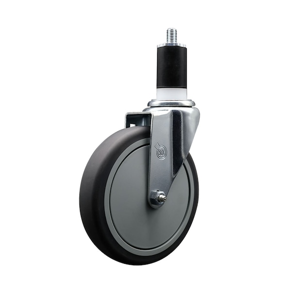 6'' Thermoplastic Rubber Wheel Swivel 1-1/2'' Expanding Stem Caster